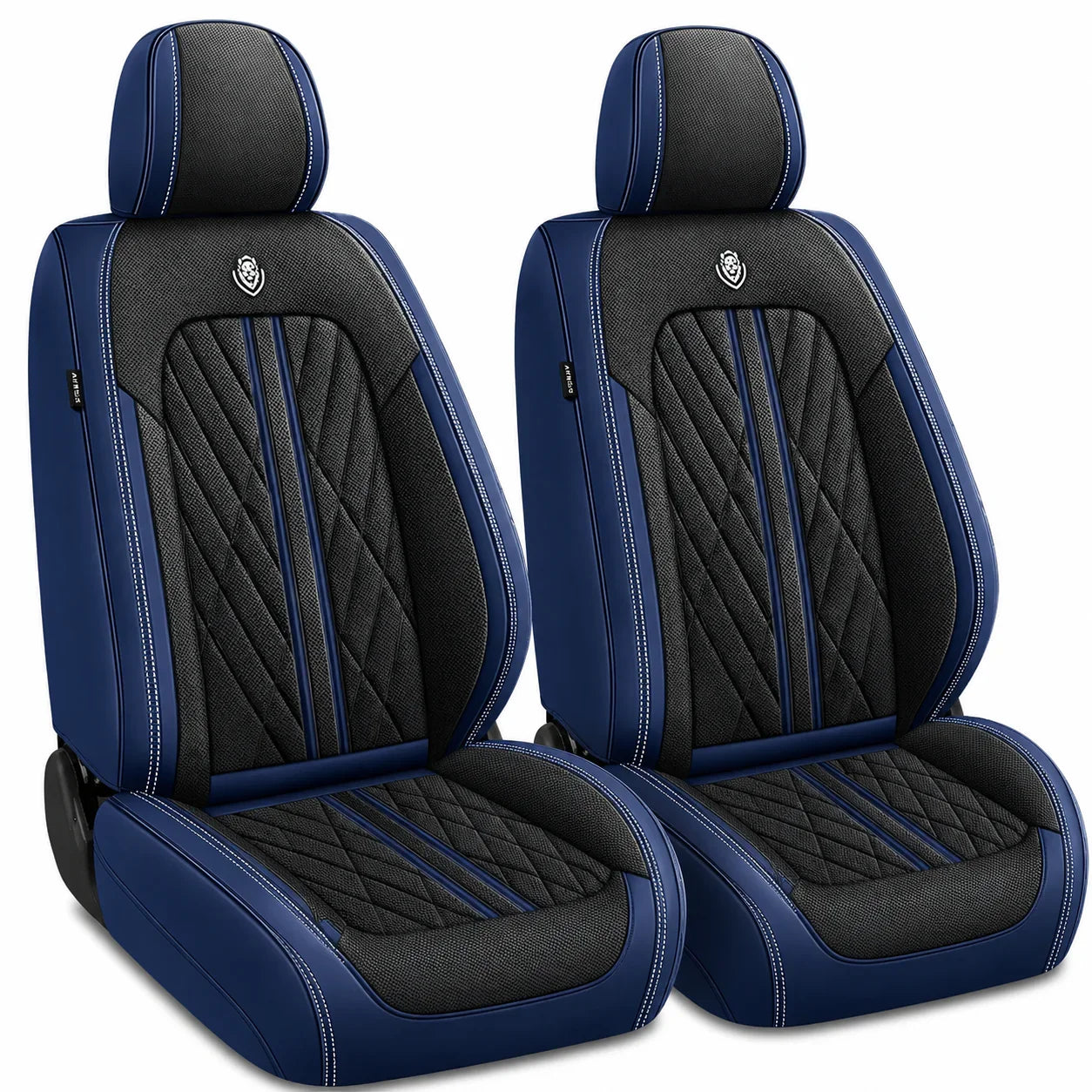 ForgeSeat Navy & Black Waterproof Car Seat Covers | Front Pair